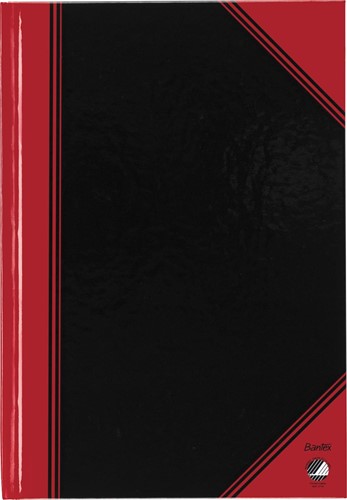 Bantex carnet de notes, ft A6, 192 pages, ligné, rouge et noir 1 Stuk