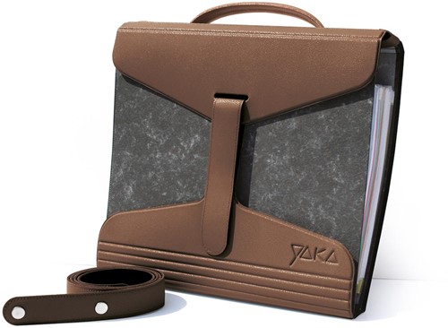 Yaka porte-classeur, brun
