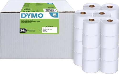 Dymo Value Pack: étiquettes LabelWriter ft 89 x 36 mm, blanc, boîte de 24 x 260 étiquettes 24 Rol-2