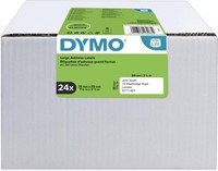 Dymo Value Pack: étiquettes LabelWriter ft 89 x 36 mm, blanc, boîte de 24 x 260 étiquettes 24 Rol