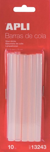Apli transparante lijmpatronen 7,5 mm, blister met 10 stuks