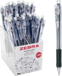 ZEBRA Tapli clip porte-mine, 0,5 mm, HB, noir, livraison avec présentoir