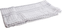 Handdoek, ft 50 x 70 cm, gewafeld, grijs, pak van 3 stuks