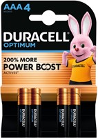 Duracell batterij Optimum AAA, blister van 4 stuks 4 Stuk