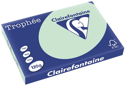 Clairefontaine Trophée Pastel, papier couleur, A3, 120 g, 250 feuilles, vert
