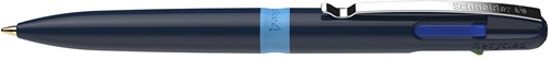Schneider stylo bille 4 couleurs Take 4, pointe moyenne, bleu clair/bleu foncé