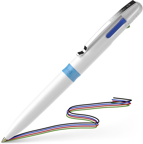 Schneider 4-kleurenbalpen Take 4, medium, lichtblauw/wit