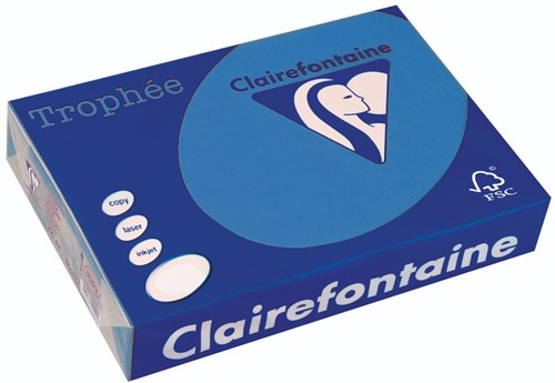 Clairefontaine Trophée Intens, gekleurd papier, A3, 120 g, 250 vel, turkoois