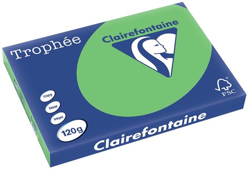 Clairefontaine Trophée Intens, gekleurd papier, A3, 120 g, 250 vel, grasgroen