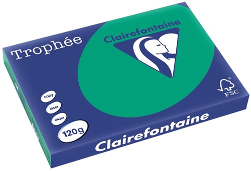 Clairefontaine Trophée Intens, gekleurd papier, A3, 120 g, 250 vel, dennengroen
