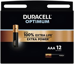 Batterij Duracell Optimum 12x AAA 12 Stuk