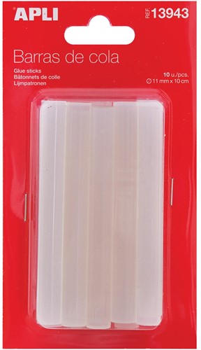 Apli transparante lijmpatronen 11 mm, blister met 10 stuks