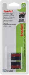 Stempelkussen Trodat Printy 64850 blauw en rood 2 Stuk