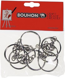 Bouhon anneau porte-clés, 25 mm, blister de 8 pièces