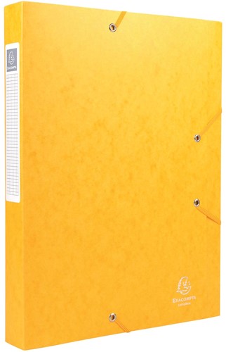 Exacompta Elastobox Cartobox rug van 4 cm, geel, kwaliteit 7/10e