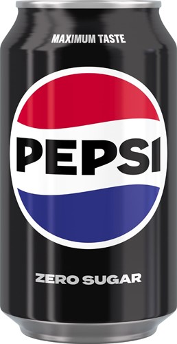 Pepsi Zero Sugar boisson rafraîchissante, canette de 33 cl, paquet de 24 pièces