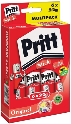 Pritt plakstift, 22 g, hangingbox van 6 stuks 6 Stuk