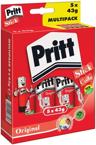 Pritt bâton de colle, 43 g, 5 pièces dans une boîte à suspension 5 Stuk
