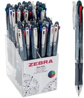 ZEBRA Clip on Slim 4-kleurenbalpen, 0,7 mm, klassieke inktkleuren-2