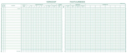 Exacompta register verkoop, ft 27 x 32 cm, Nederlandstalig