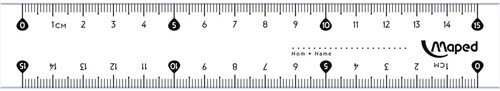 Maped lat Essentials 146 15 cm, dubbele graduatie