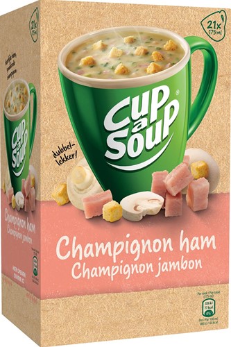 Cup-a-Soup champignon ham, pak van 21 zakjes 21 Zak
