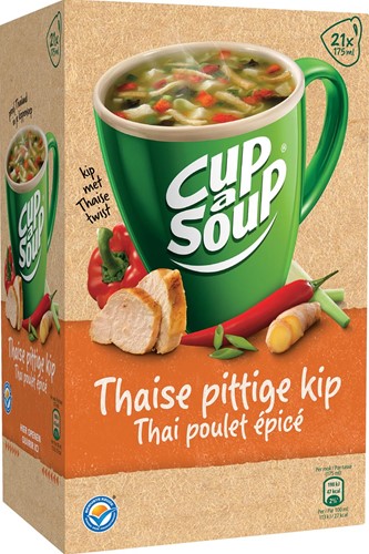 Cup-a-Soup thai spicy chicken, pak van 21 zakjes 21 Zak