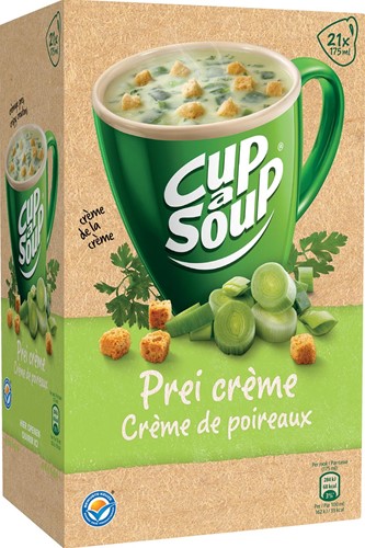 Cup-a-Soup prei crème met kaas croutons, pak van 21 zakjes 21 Zak
