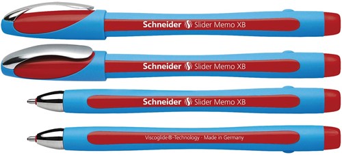 Schneider balpen Slider Memo, extra breed, rood 1 Stuk