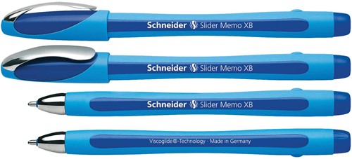 Schneider balpen Slider Memo, extra breed, blauw 1 Stuk