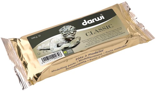 Darwi pâte à modeler Classic, paquet de 500 g, blanc