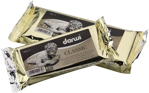 Darwi pâte à modeler Classic, paquet de 1 kg, blanc