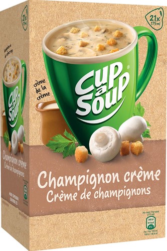 Cup-a-Soup champignon crème met croutons, pak van 21 zakjes 21 Zak