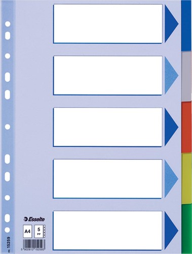 Esselte intercalaires 5 onglets 1 Set