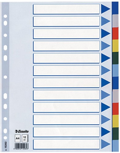 Esselte intercalaires, 12 onglets 1 Set