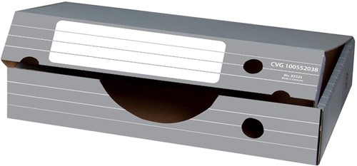 Elba boîte à archives horizontal, ft 45 x 34 x 8,8 cm, gris et blanc