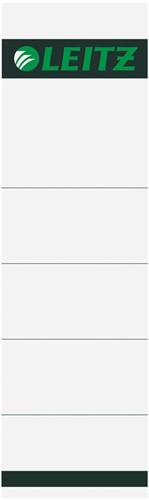 Leitz étiquettes de dos, non adhésives, ft 5,7 x 19,1 cm, paquet de 10 pièces, blanc 10 Stuk