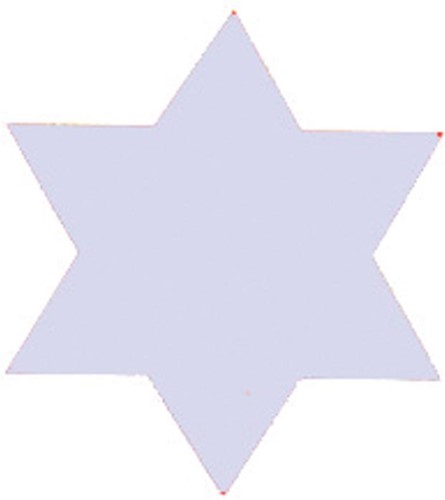 Bouhon gommette figure étoile argentée