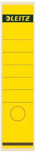 Leitz rugetiketten, zelfklevend, ft 6,1 x 28,5 cm, pak van 10 stuks, geel 10 Stuk