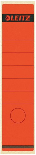 Leitz rugetiketten, zelfklevend, ft 6,1 x 28,5 cm, pak van 10 stuks, rood 10 Stuk