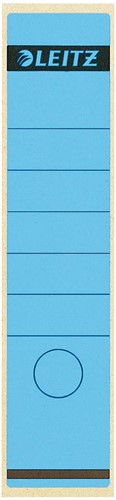 Leitz rugetiketten, zelfklevend, ft 6,1 x 28,5 cm, pak van 10 stuks, blauw 10 Stuk