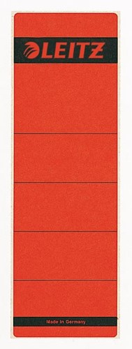 Leitz rugetiketten, zelfklevend, ft 6,1 x 19,1 cm, pak van 10 stuks, rood 10 Stuk