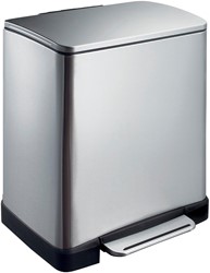 Afvalbak EKO E-Cube pedaalemmer 20liter RVS 1 Stuk