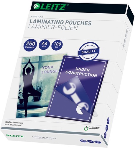 Leitz Eva pochette à plastifier ft A4, 500 microns (2 x 250 microns), paquet de 100 pièces