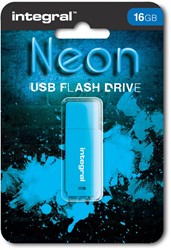 Integral Neon USB 2.0 stick, 16 GB, blauw 1 Stuk