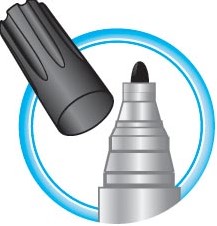 Bic marqueur pour tableaux blancs Velleda 1701, noir 1 Stuk-3