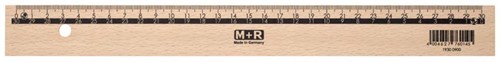 M+R lat uit hout,met schaalverdeling voor recht- en linkshandigen, 30 cm