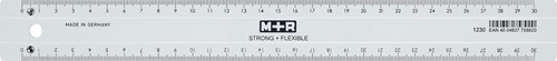 M+R Strong & Flexibel lat, met schaalverdeling voor recht- en linkshandigen, 30 cm, transparant