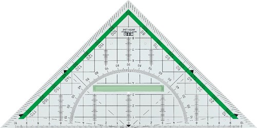 M+R equerre géométrique Green Line, 22 cm
