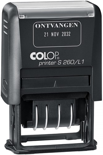 Colop cachet à formules avec date Printer texte: ONTVANGEN